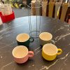 4pcs Ceramic Mug Set With Stand - Image 3