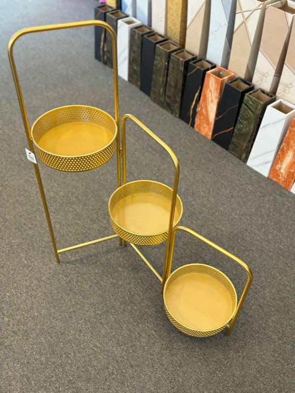 3 tier golden stand