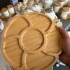 6 Slot Round Wooden Platter - Image 3