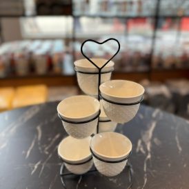3pcs Ceramic Cup With Stand