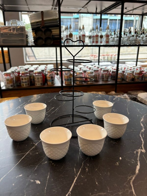 3pcs Ceramic Cup With Stand - Image 2