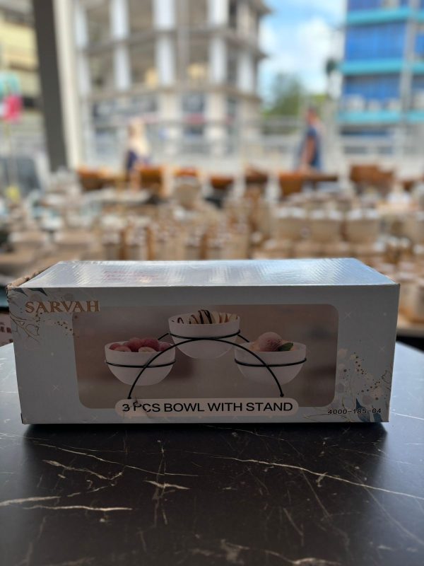 3pcs Ceramic Cup With Stand - Image 2