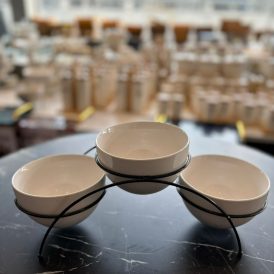 3pcs Ceramic Cup With Stand