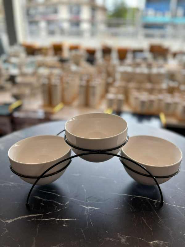 3pcs Ceramic Cup With Stand