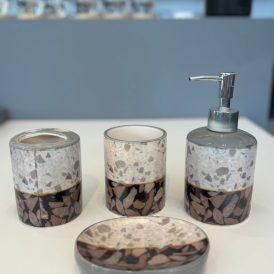 Ceramic Bathroom Set - Square
