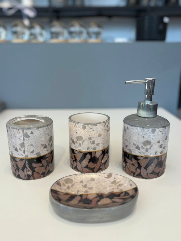 Ceramic Bathroom Set - Square