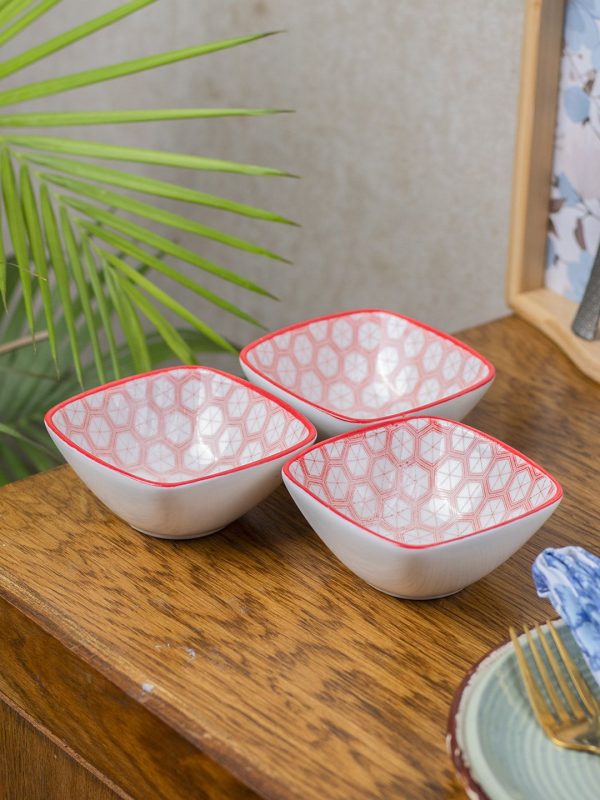 3pcs Ceramic Snack Bowl Set - Image 3