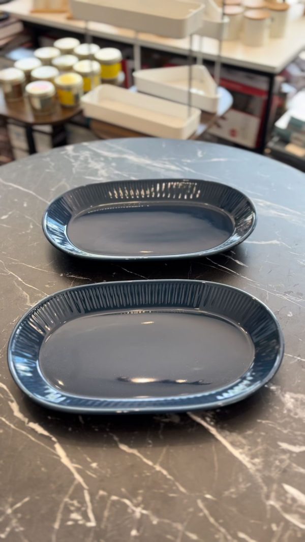 2pcs Ceramic Serving Plate
