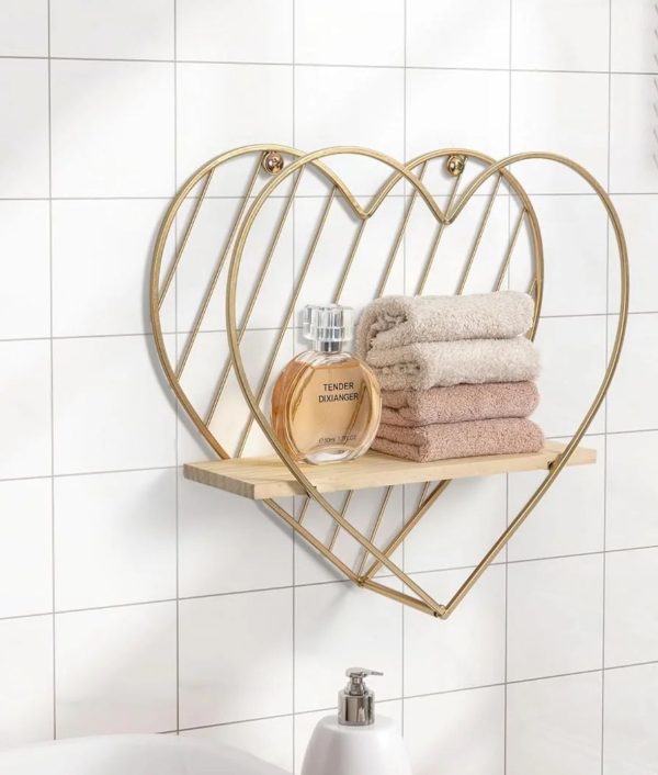 Heart Shaped Wall Hanging Shelf