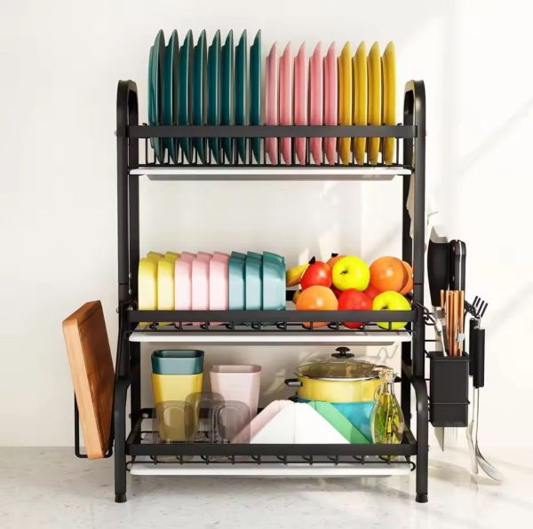 3 Layer Carbon Steel Kitchen Rack - Image 3