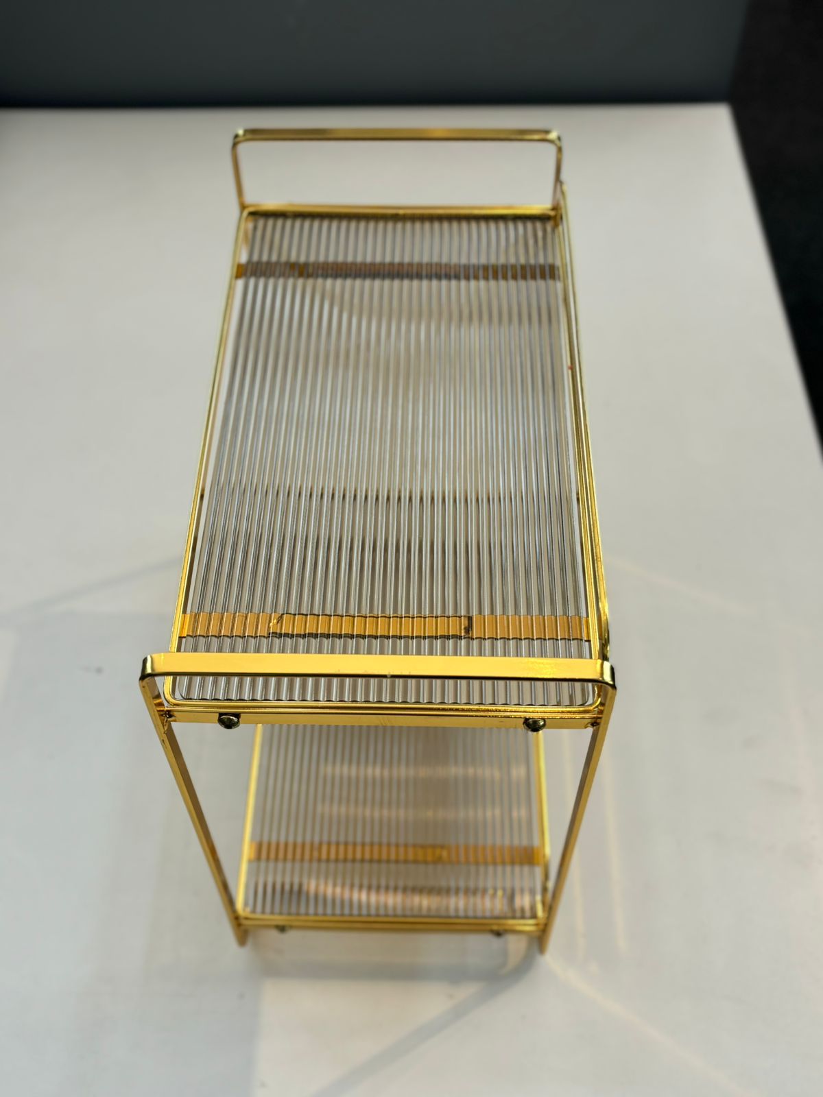 2-tier gold cosmetic rack - Image 5