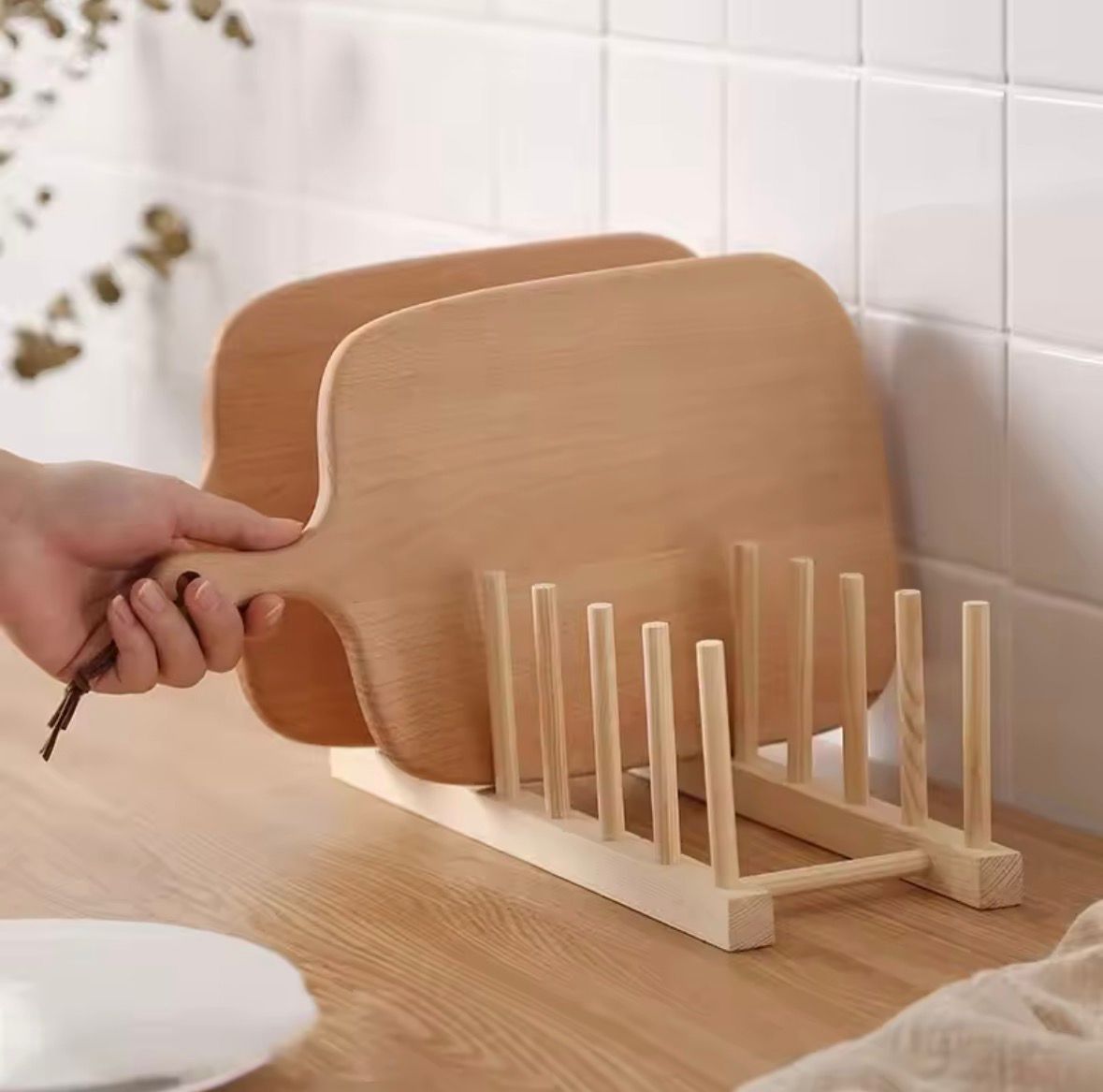 Bamboo Plate Rack - Image 5