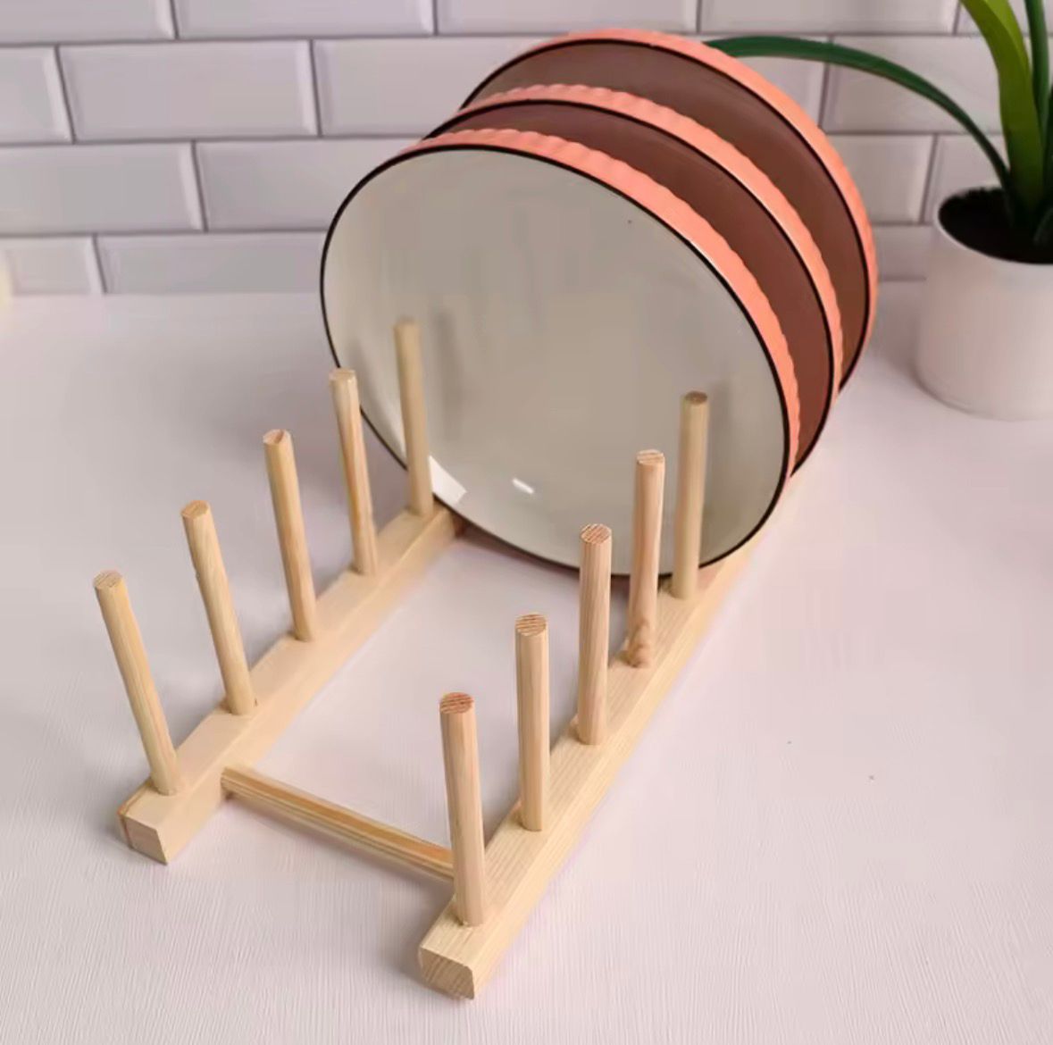 Bamboo Plate Rack - Image 4