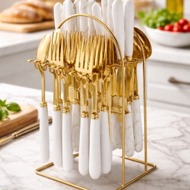 24pcs Cutlery Set with Stand